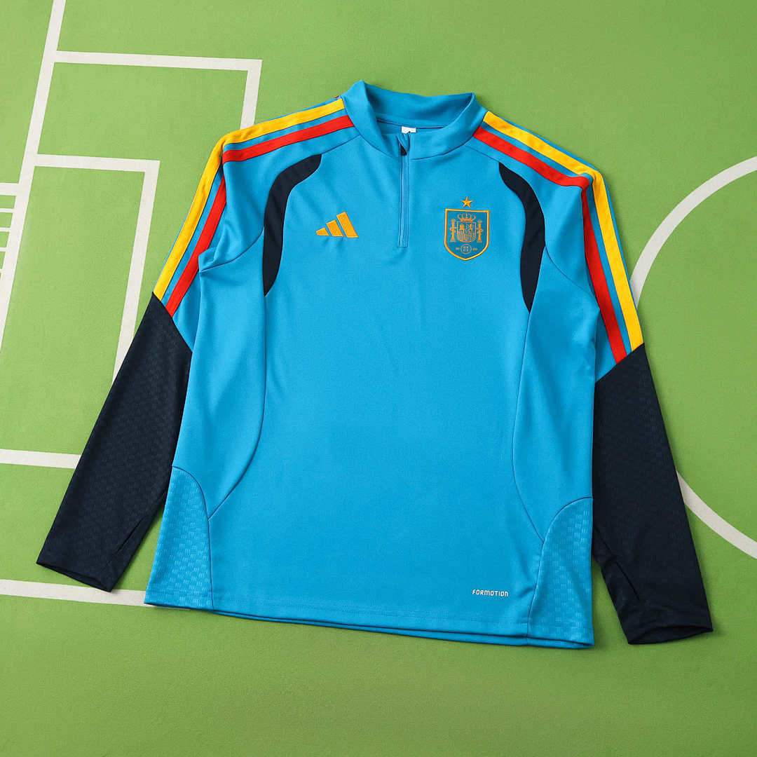Spain World Cup 2026 Half-Zip Training Suit Set Blue