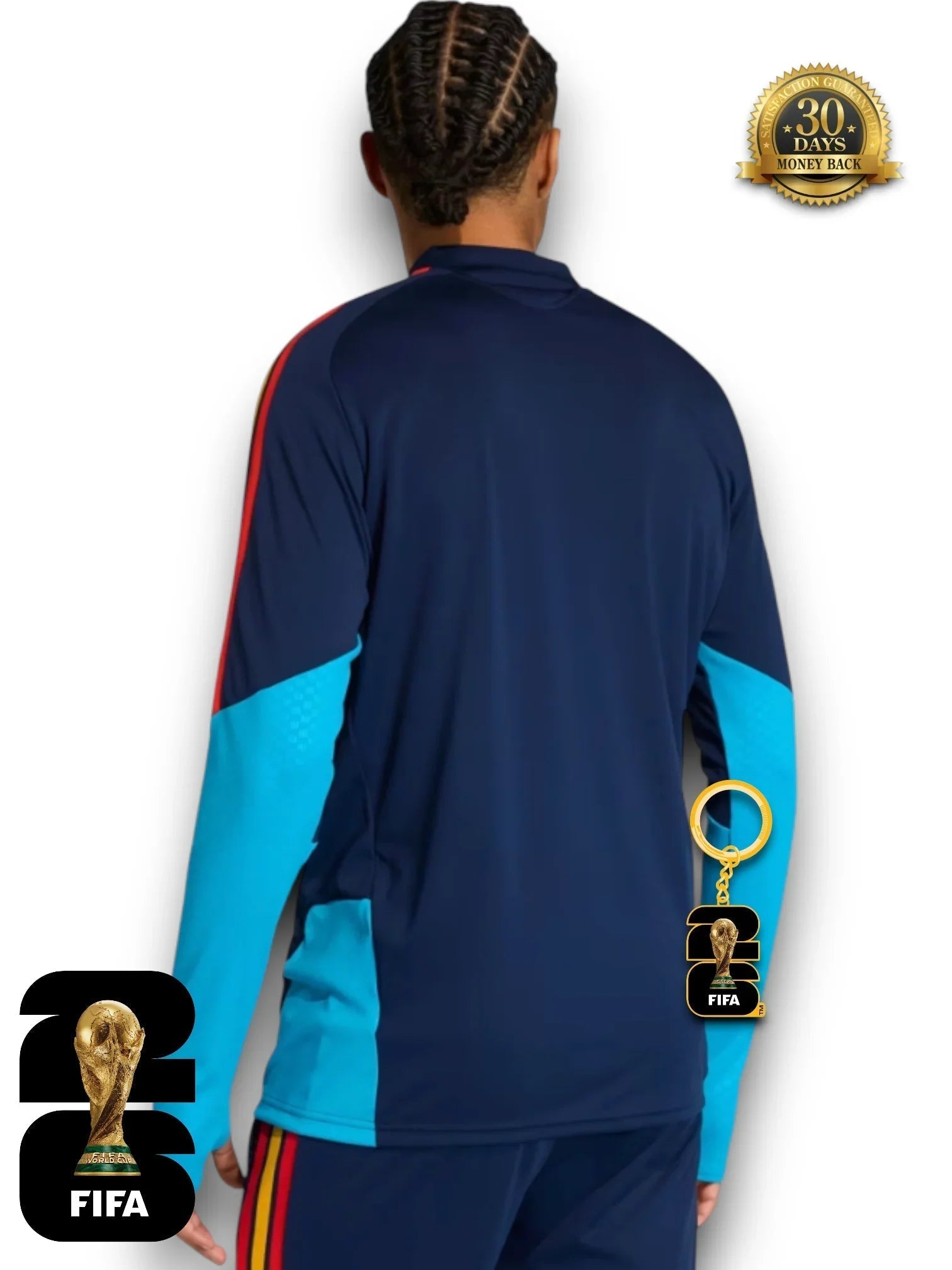Spain World Cup 2026 Half-Zip Training Suit Set Royal Blue