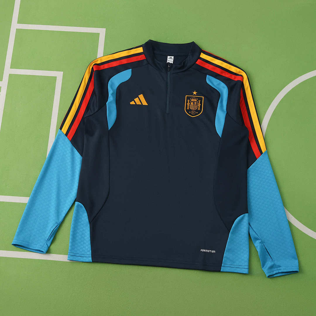 Spain World Cup 2026 Half-Zip Training Suit Set Royal Blue